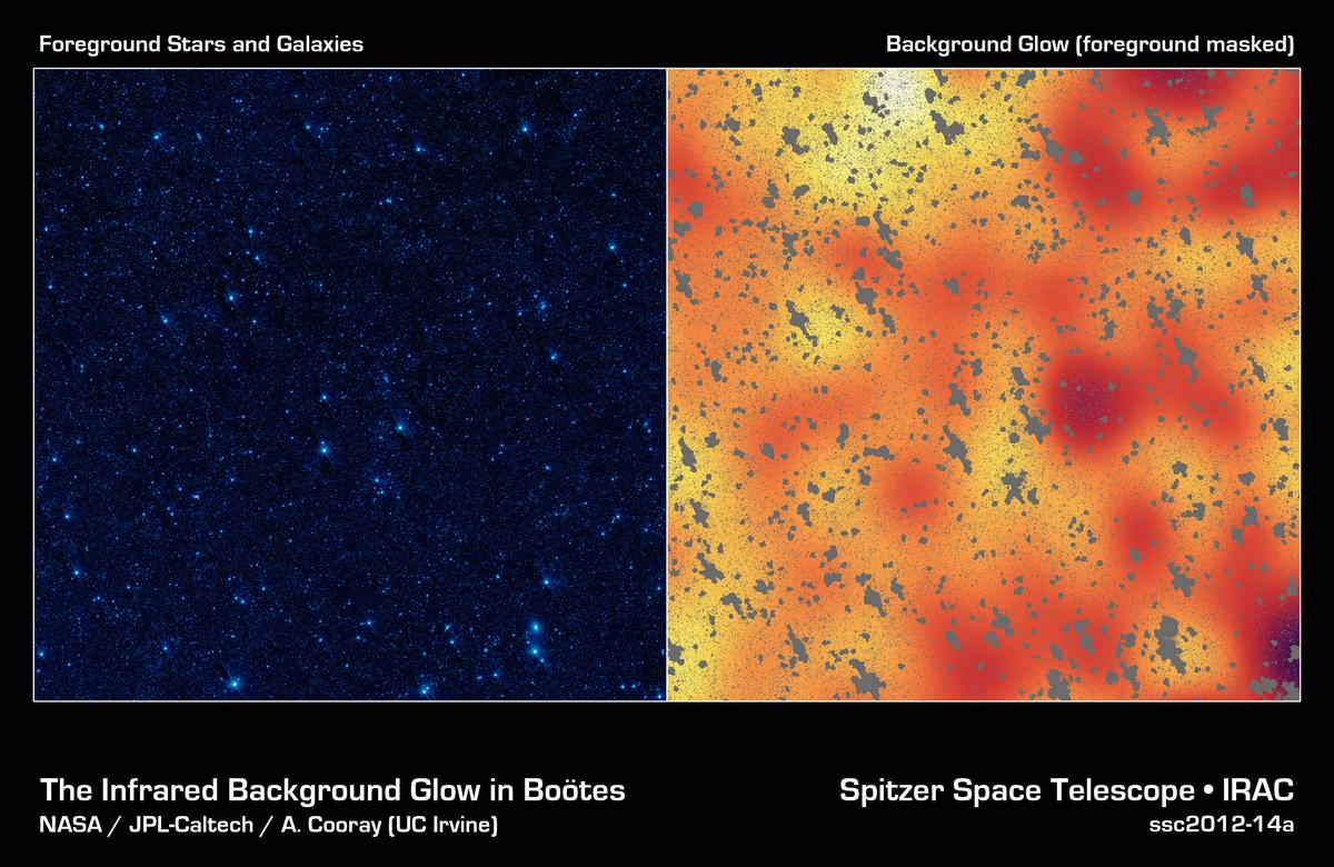 Infrared background glow in Bootes.jpg Infrared background glow in Bootes.jpg